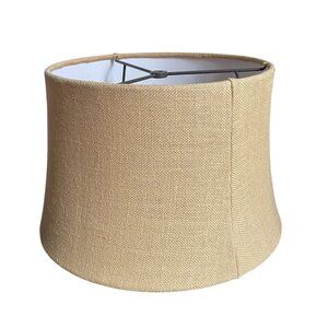 Pottery Barn - Natural Textured Burlap Tapered Drum Lamp Shade